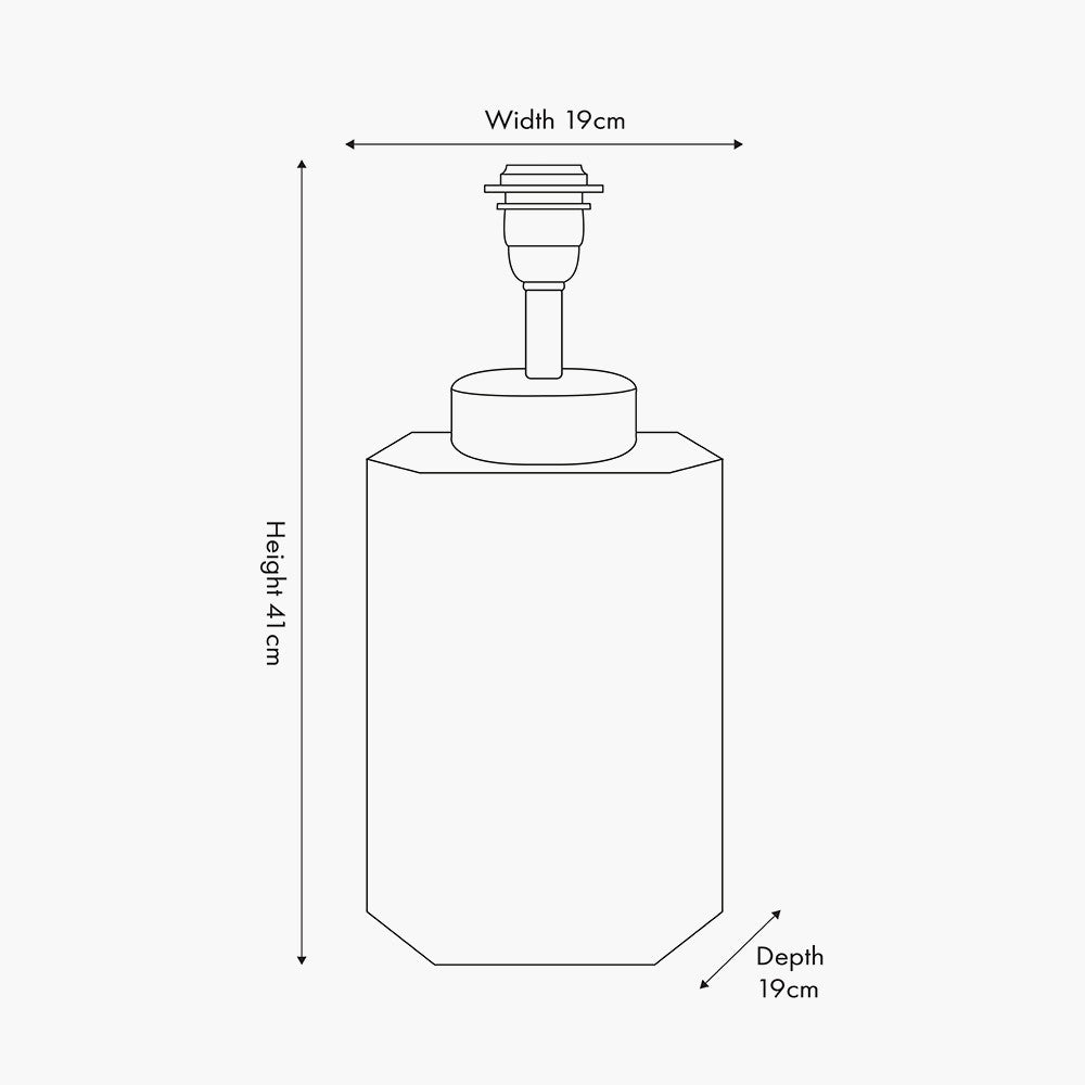 Oskar Black & White Chevron Hand Painted Metal Table Lamp - Base Only